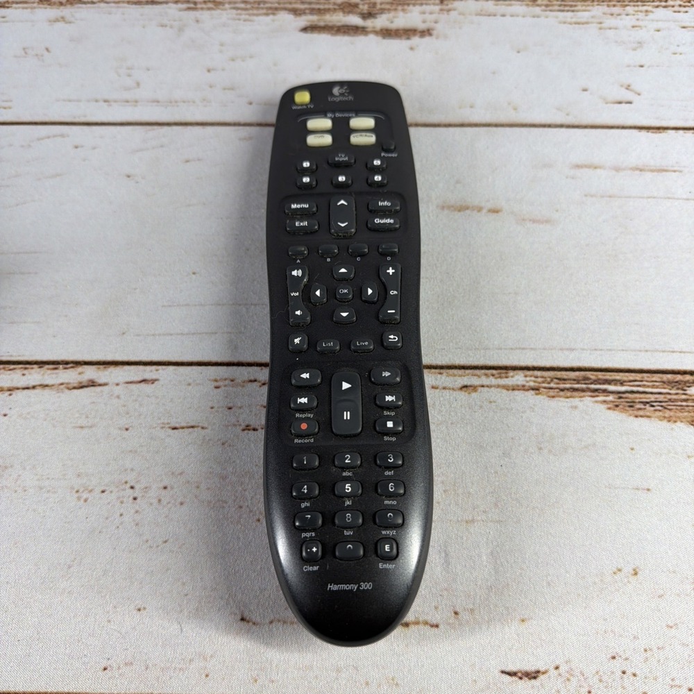 Black Logitech Harmony 300 Universal Remote Control Tested Working